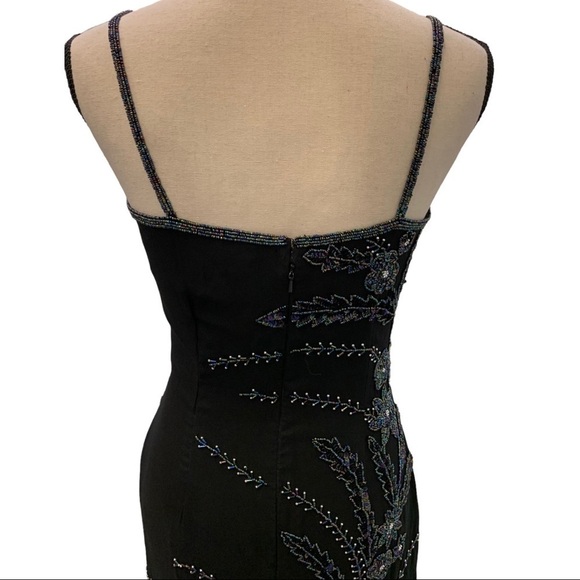 Vintage Scala Floral Beaded Sleeveless Maxi Dress - Picture 8 of 13